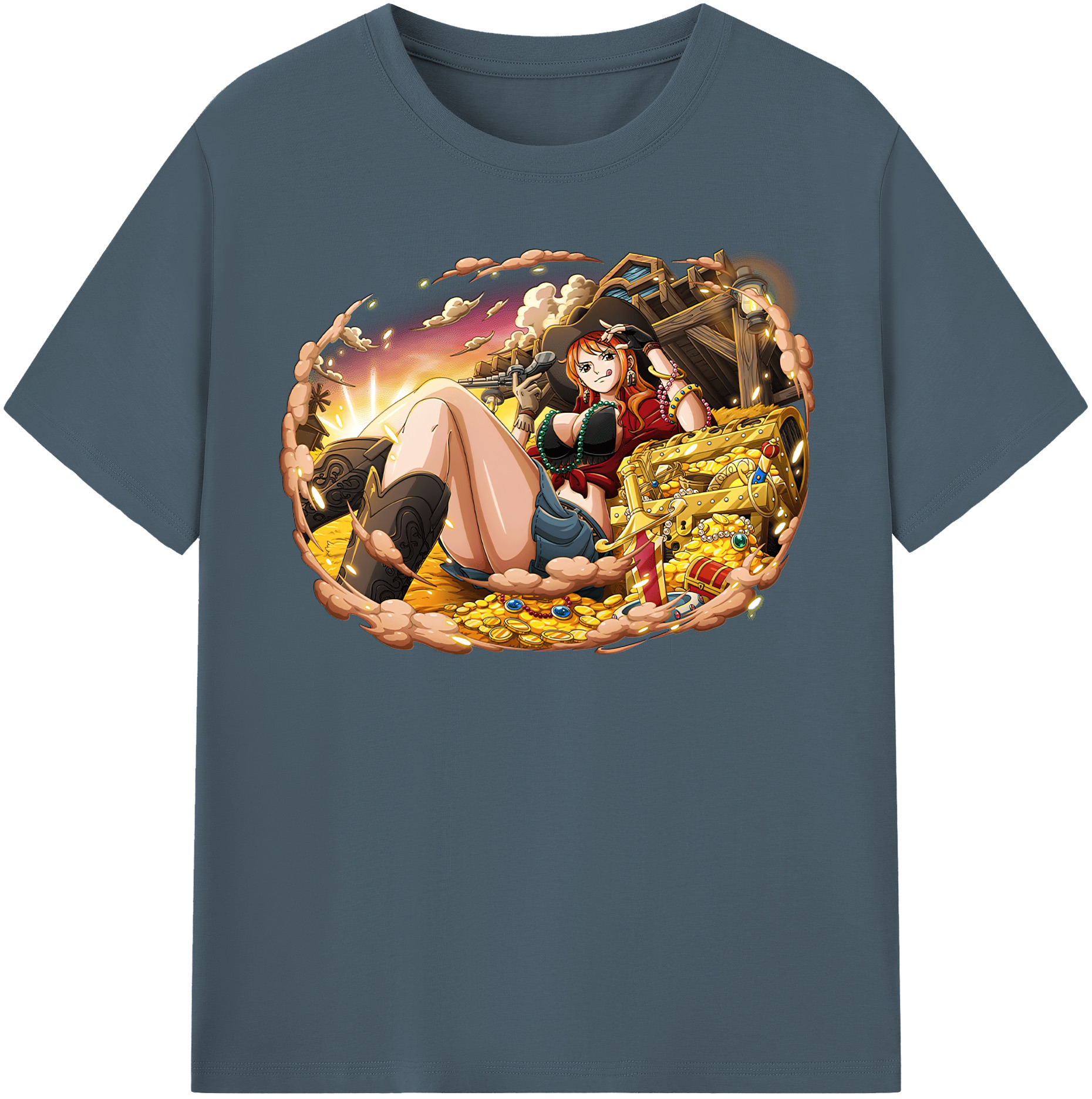 ワンピース ナミ ONE PIECE Nami 綿100％半袖Tシャツ（フロントプリント）